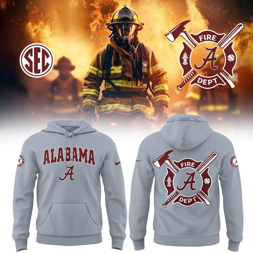 Alabama Crimson Tide Baseball x Firefighter Appreciation 2025 Hoodie