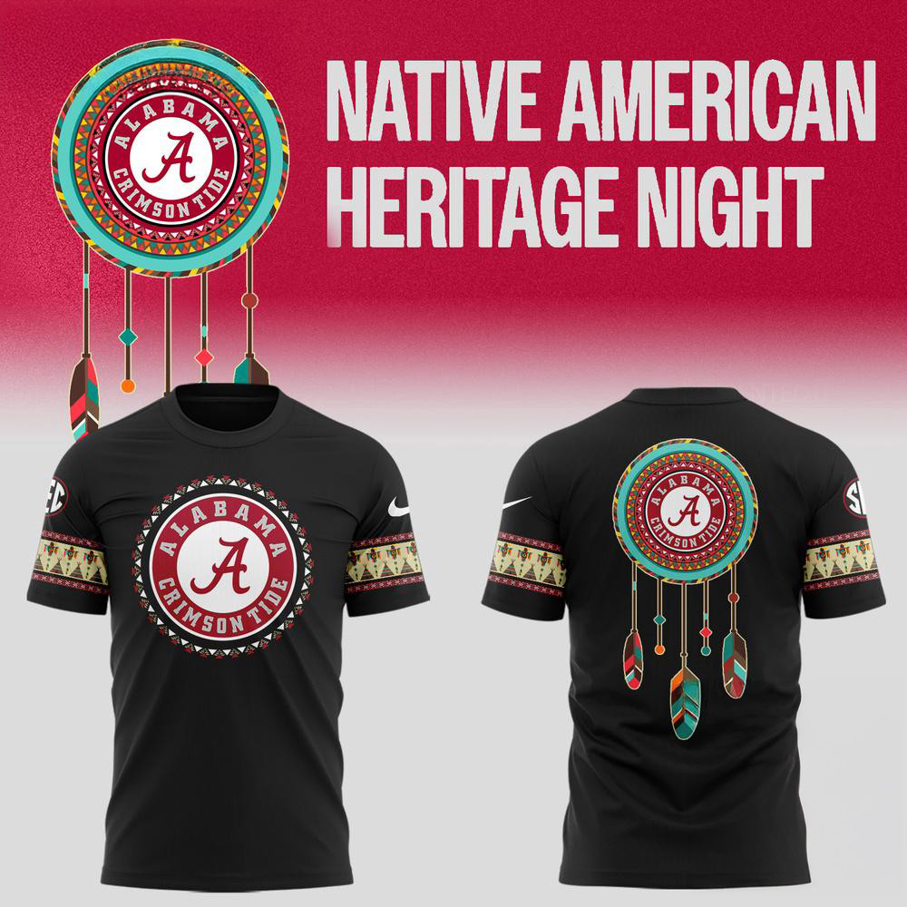 Alabama Crimson Tide Football Native American Heritage Black Shirt Gifts For Football Fan Oregontrailrvpk Shirt