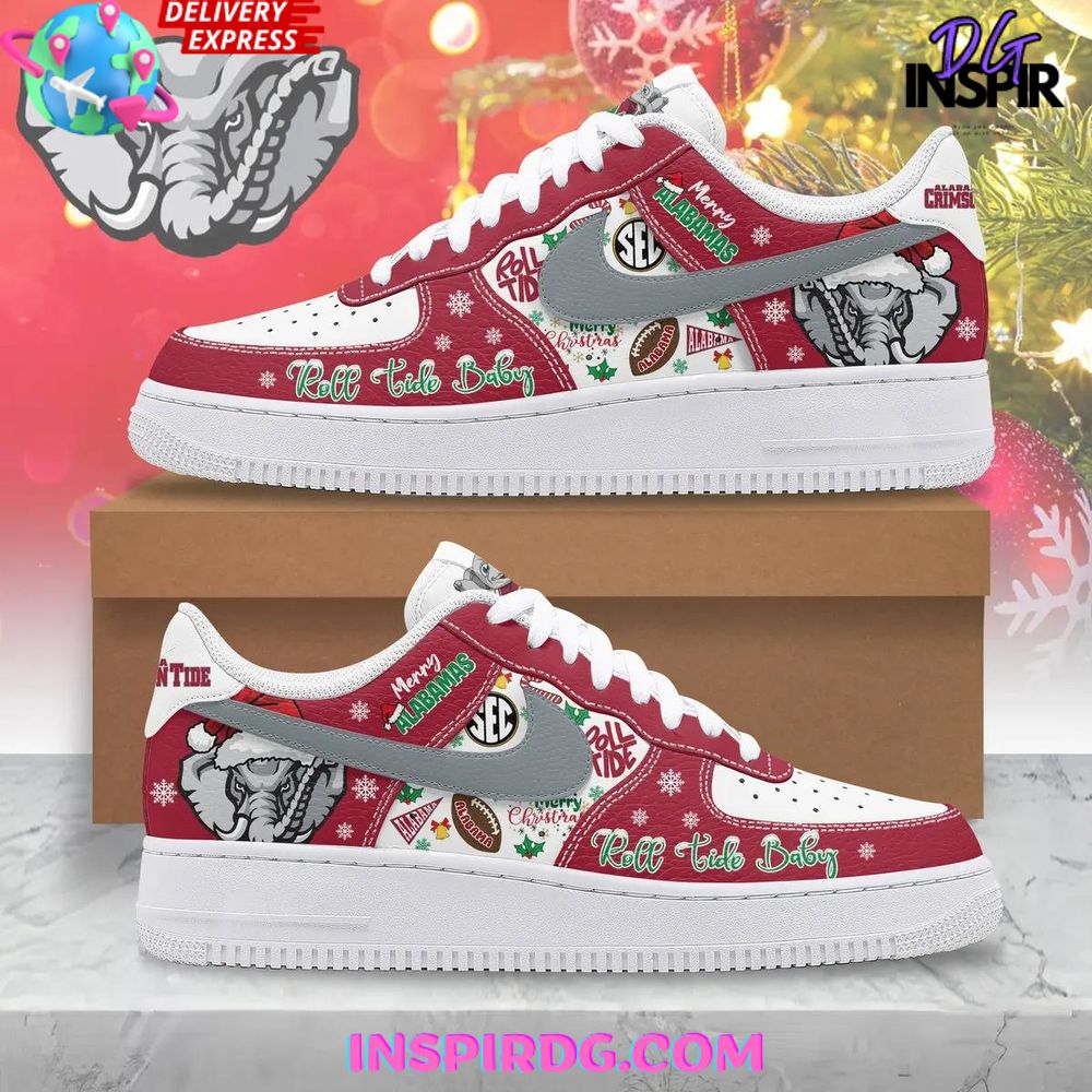Alabama Crimson Tide Merry Christmas Air Force 1