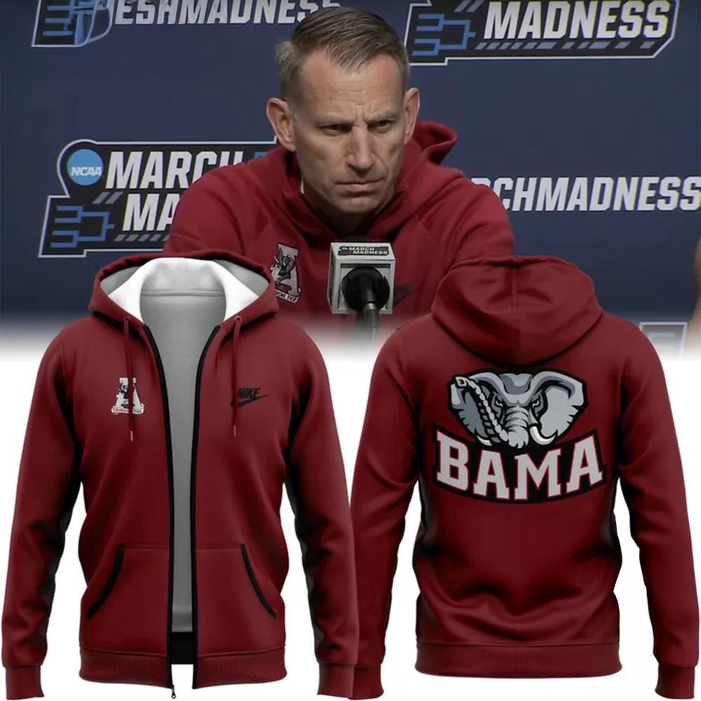 Alabama Crimson Tide Special Coach Nate Oats Basketball Zip Hoodie Gifts For Basketball Fan