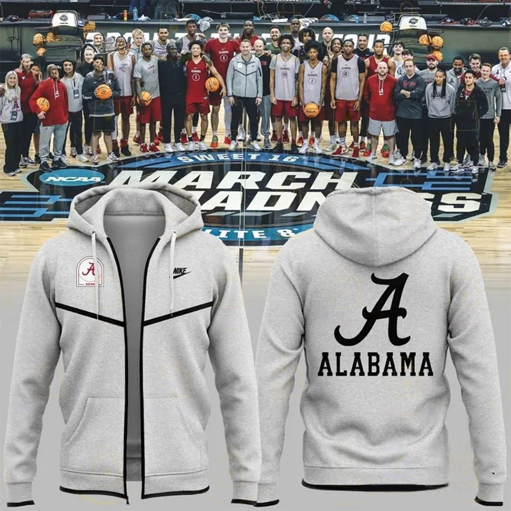 Alabama Crimson Tide Uniform Zip Hoodie Presents For Football Fans
