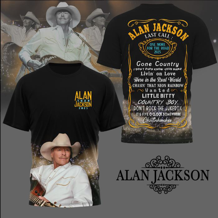 Alan Jackson Last Call One More For The Road Tour 2025 T-Shirt Oregontrailrvpk Shirt
