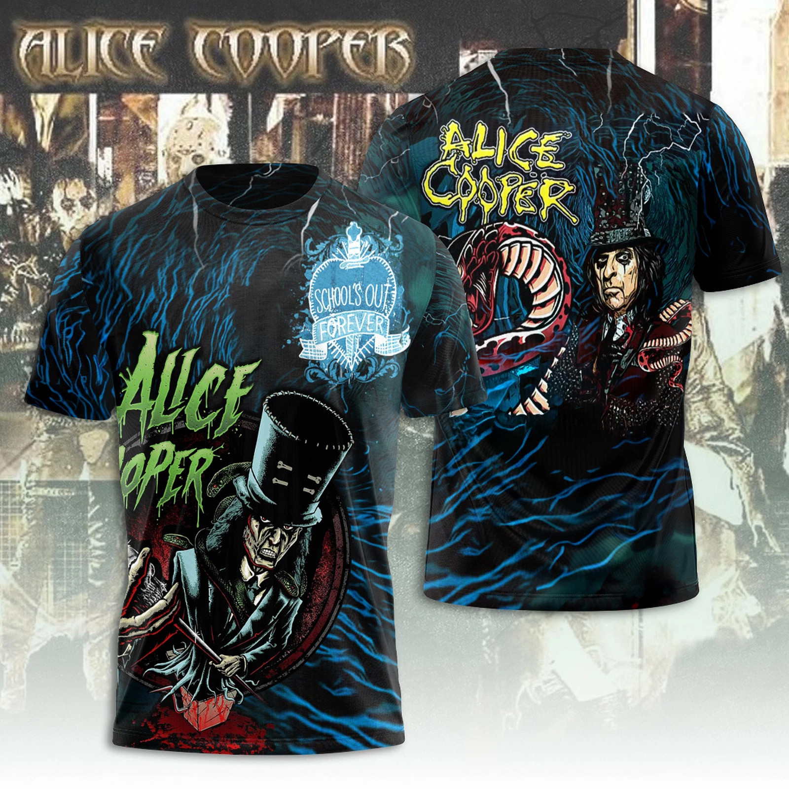 Alice Cooper 3D T-Shirt For People Who Like Music Oregontrailrvpk Shirt