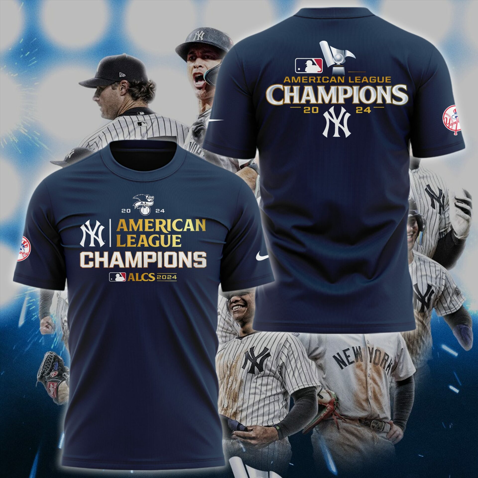 American League Champions NY Yankees T-Shirt For Baseball Players Oregontrailrvpk Shirt