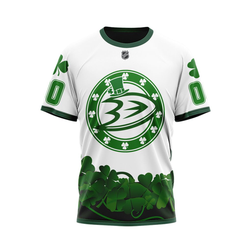 Anaheim Ducks Happy St.Patrick Days Jersey Personalized Name And Number T-Shirt Oregontrailrvpk Shirt