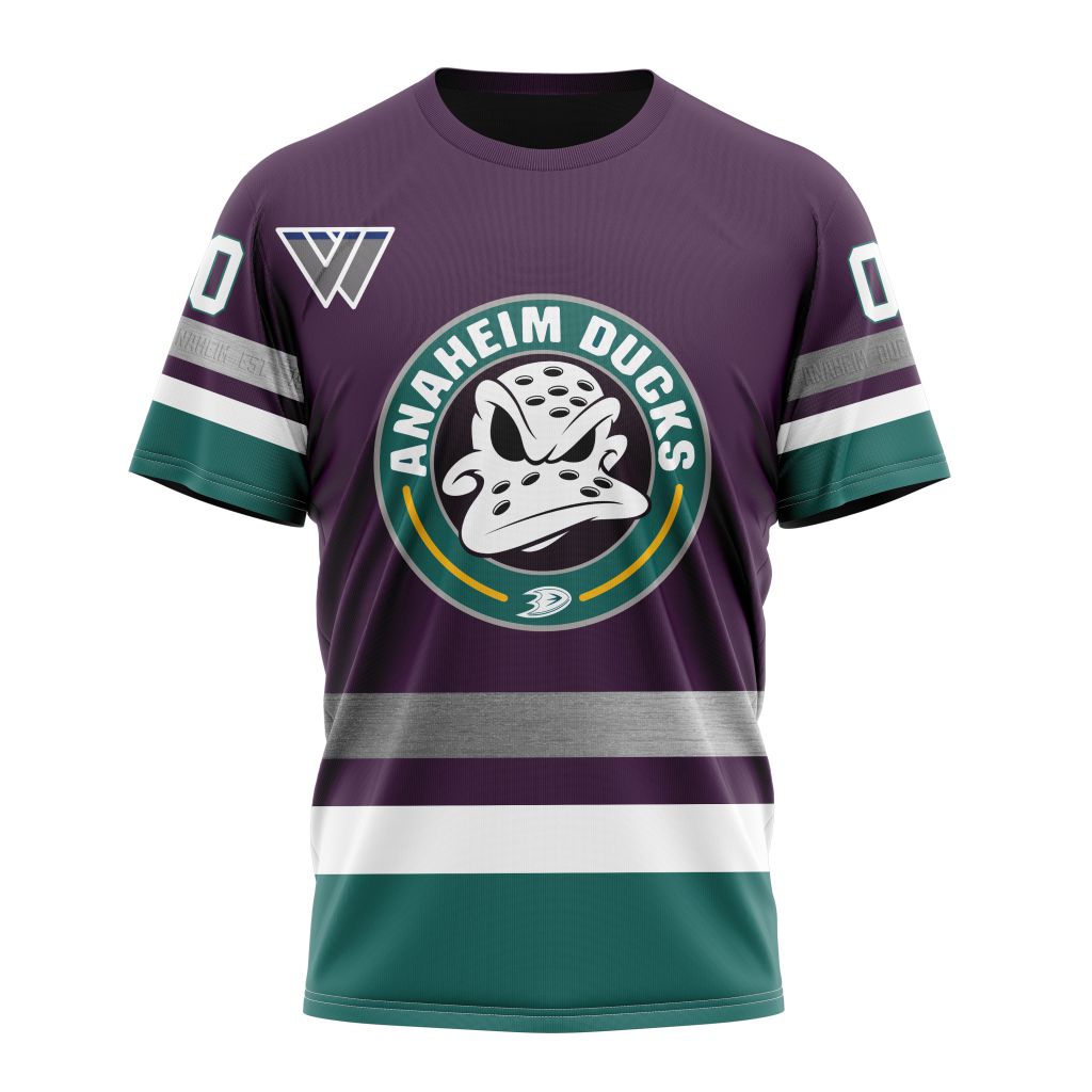 Anaheim Ducks Mighty Ducks 30th Anniversary Personalized Name And Number T-Shirt Oregontrailrvpk Shirt