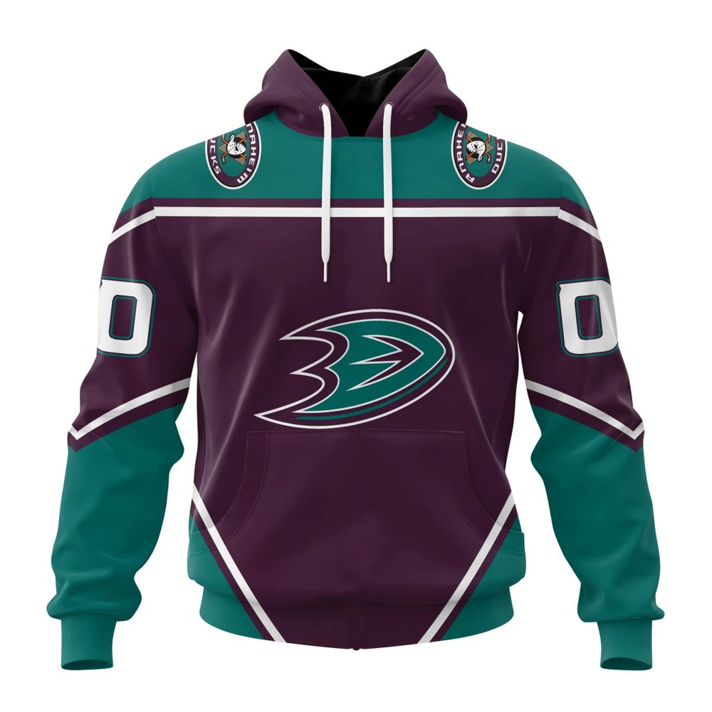 Anaheim Ducks Personalized Alternate Concepts Kits All Over Print Hoodie Style 43041