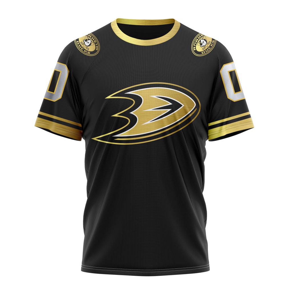 Anaheim Ducks Special Black And Gold Design 01 Personalized Name And Number T-Shirt Oregontrailrvpk Shirt