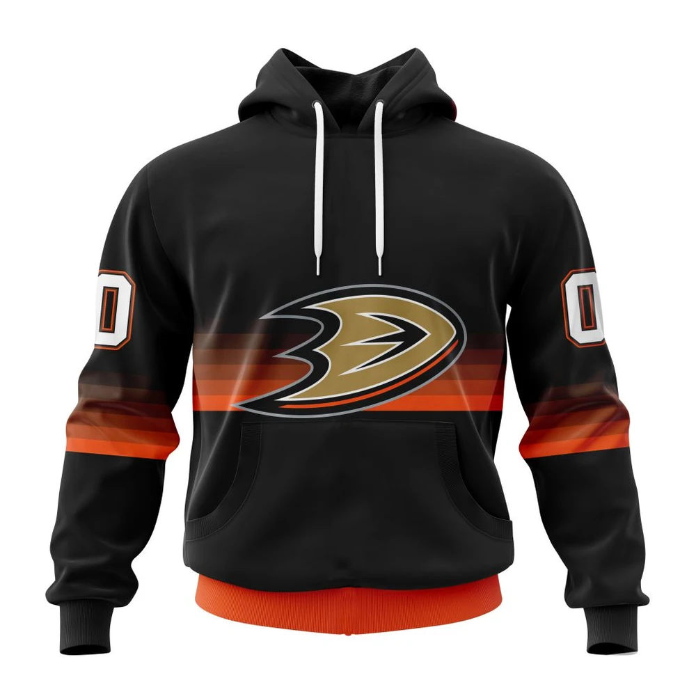 Anaheim Ducks Special Black And Gradient Design All Over Print Hoodie Style 51256
