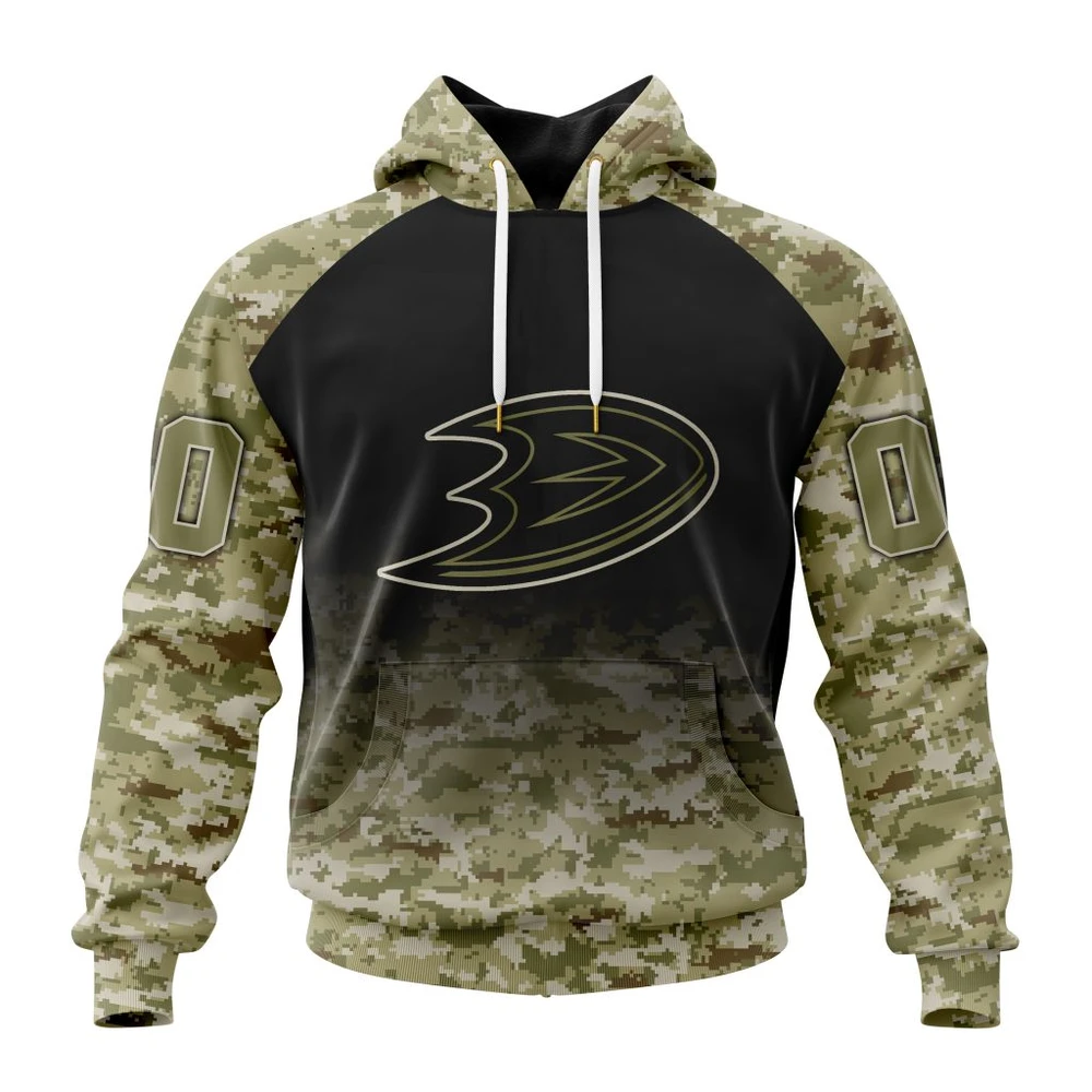 Anaheim Ducks Special Camo Design For Veterans Day All Over Print Hoodie Style 82332