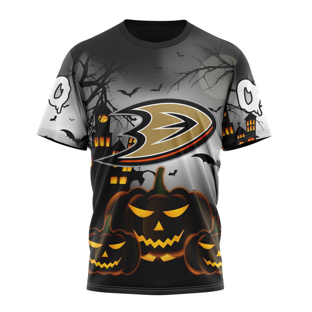 Anaheim Ducks Special Design For Halloween Personalized Name And Number T-Shirt Oregontrailrvpk Shirt