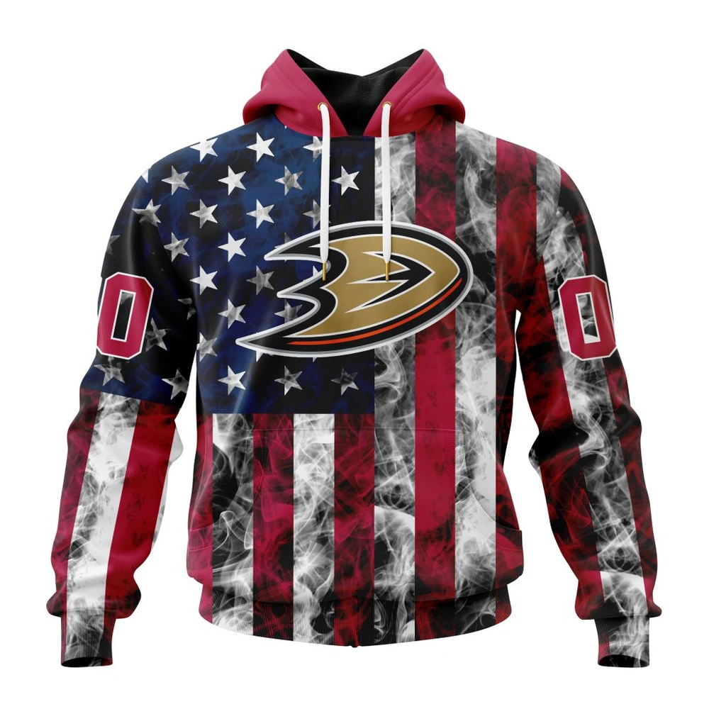 Anaheim Ducks Special Design For Independence Day The Fourth Of July All Over Print Hoodie Style 17741