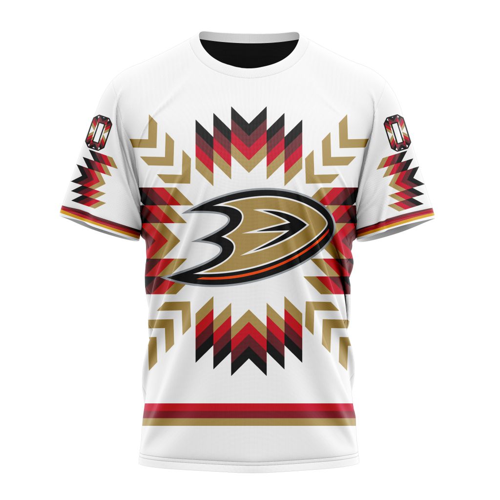 Anaheim Ducks Special Design With Native Pattern Personalized Name And Number T-Shirt Oregontrailrvpk Shirt
