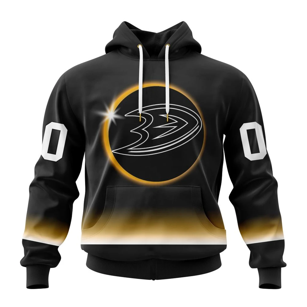 Anaheim Ducks Special Eclipse Design All Over Print Hoodie Style 43044
