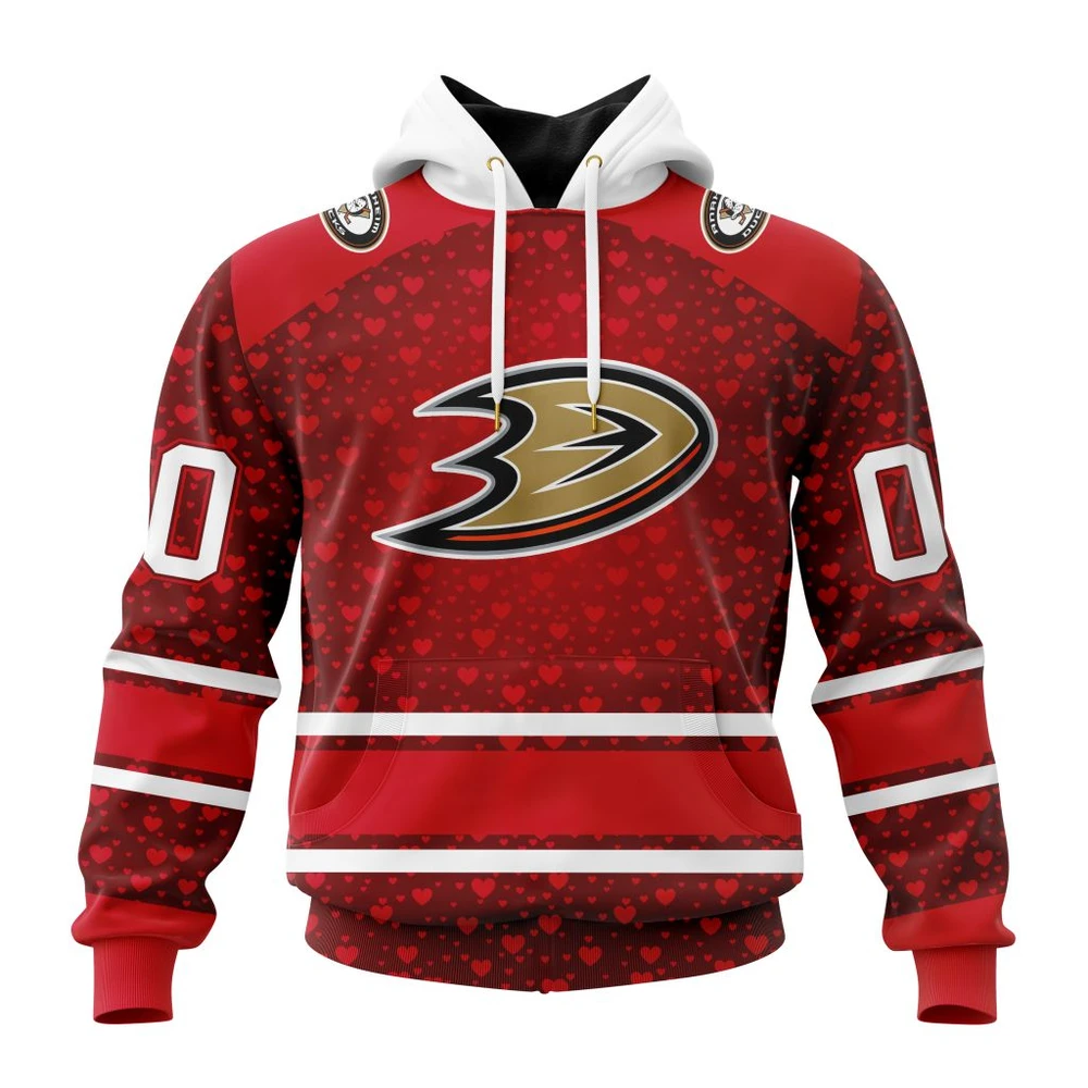 Anaheim Ducks Special Gift For Valentines Day All Over Print Hoodie Style 80747