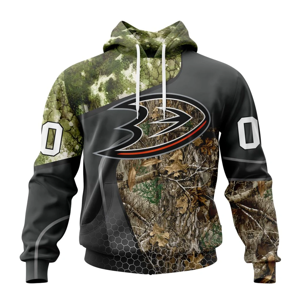 Anaheim Ducks Special Hunting Camo Design All Over Print Hoodie Style 27771