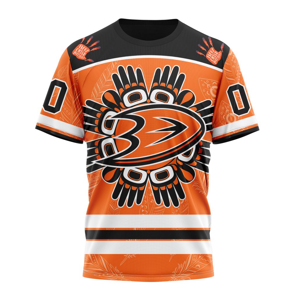 Anaheim Ducks Special National Day For Truth And Reconciliation Design 01 Personalized Name And Number T-Shirt Oregontrailrvpk Shirt