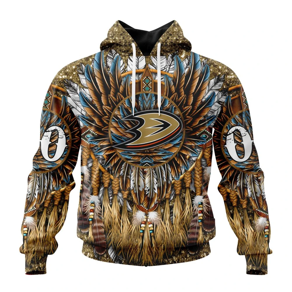 Anaheim Ducks Special Native Costume Design All Over Print Hoodie Style 97382
