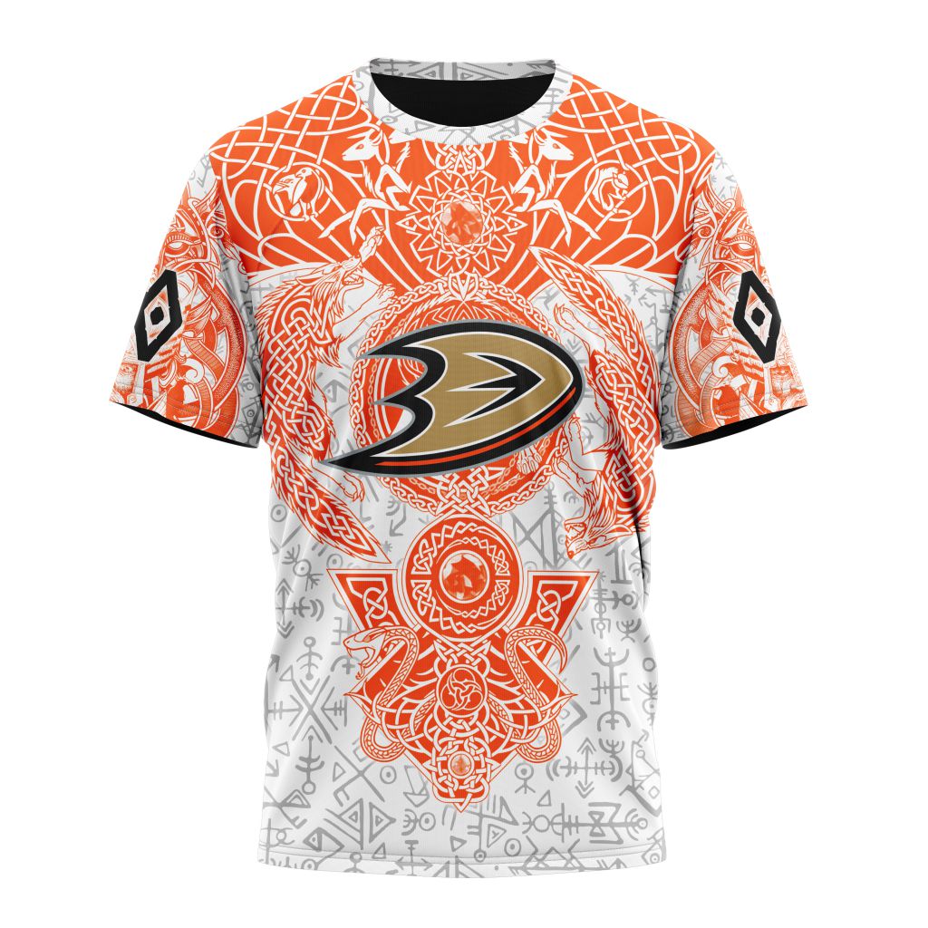 Anaheim Ducks Special Norse Viking Symbols Personalized Name And Number T-Shirt Oregontrailrvpk Shirt