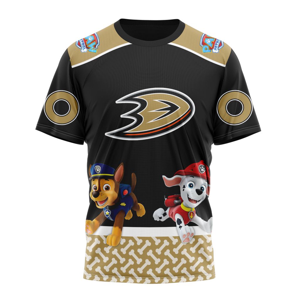 Anaheim Ducks Special Paw Patrol Design Personalized Name And Number T-Shirt Oregontrailrvpk Shirt