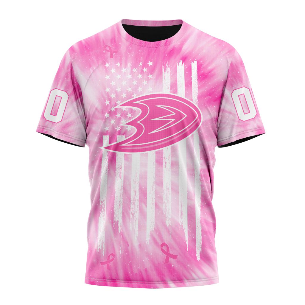 Anaheim Ducks Special Pink Tie-Dye Personalized Name And Number T-Shirt Oregontrailrvpk Shirt