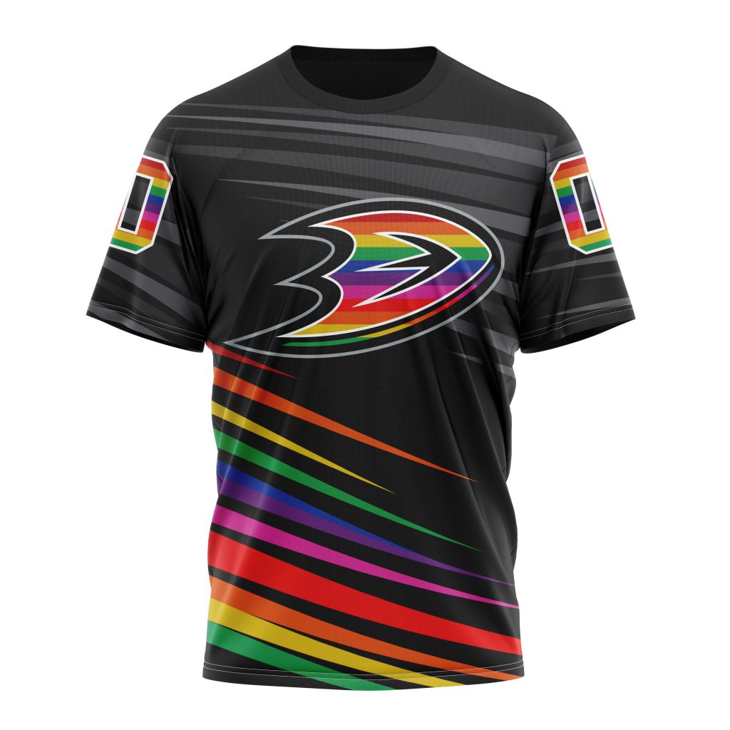 Anaheim Ducks Special Pride Design Hockey Is For Everyone 01 Personalized Name And Number T-Shirt Oregontrailrvpk Shirt