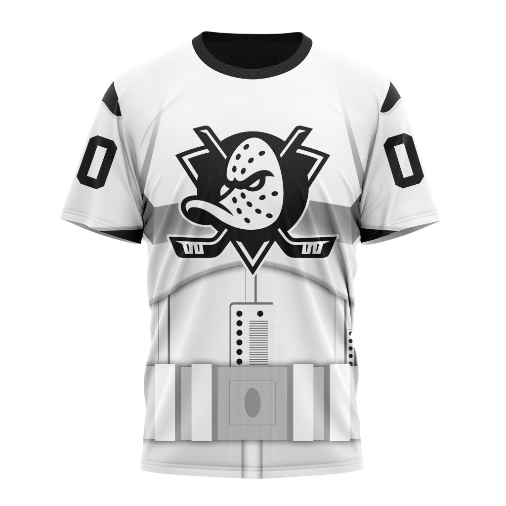 Anaheim Ducks Special Star Wars Stormtroopers Design Personalized Name And Number T-Shirt Oregontrailrvpk Shirt