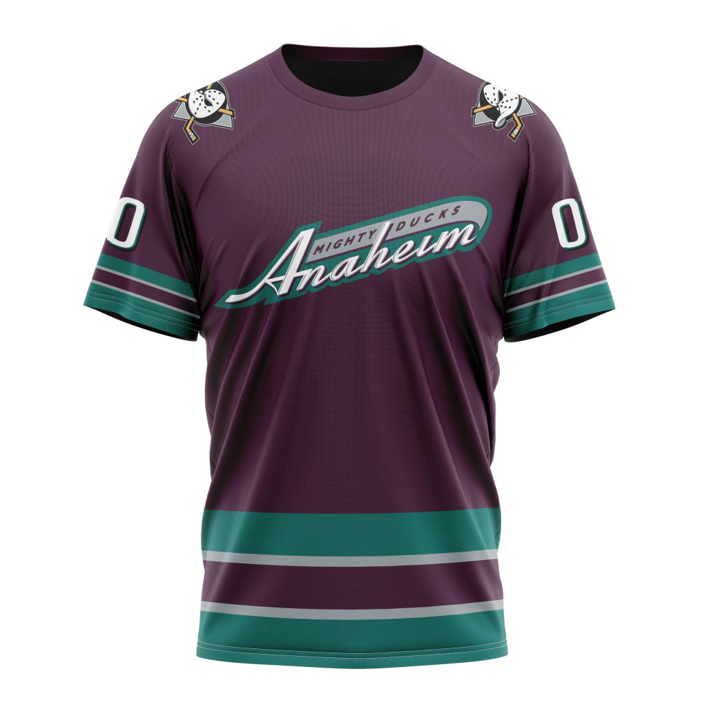 Anaheim Ducks Special Throwback Design 01 Personalized Name And Number T-Shirt Oregontrailrvpk Shirt