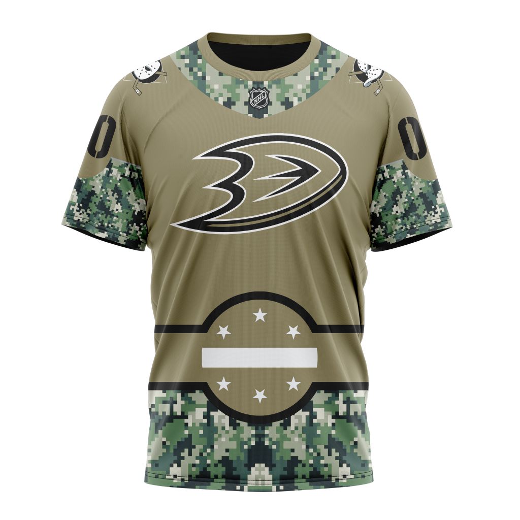Anaheim Ducks Specialized Camo Color And City/State's Flag Personalized Name And Number T-Shirt Oregontrailrvpk Shirt