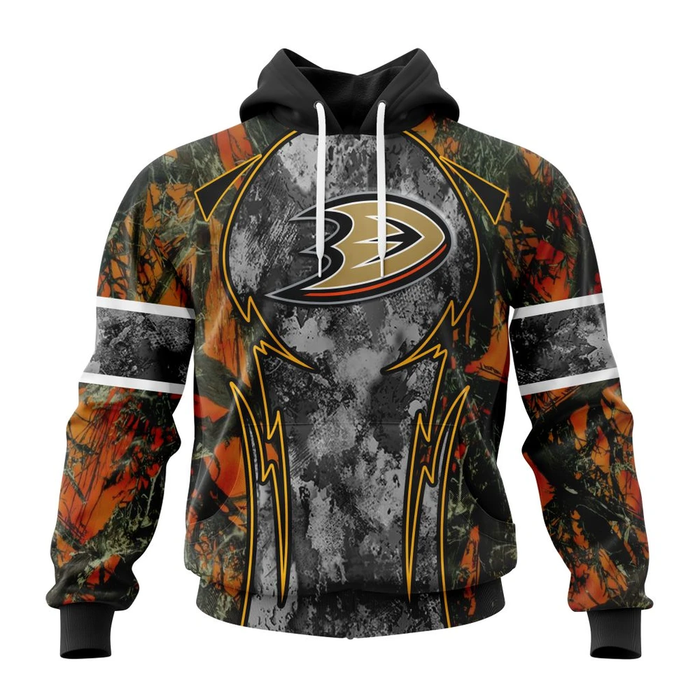 Anaheim Ducks Specialized Design Wih Camo Concepts For Hungting In Forest All Over Print Hoodie Style 93440