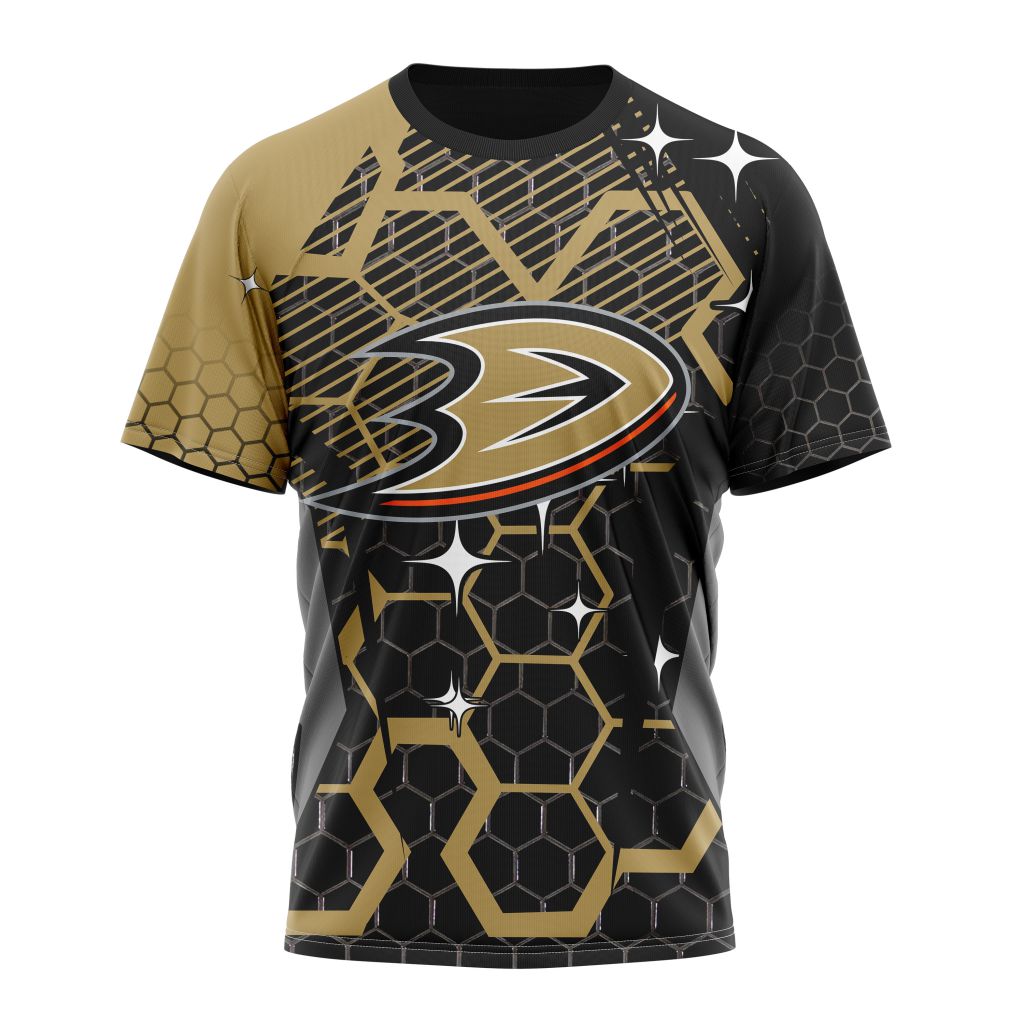 Anaheim Ducks Specialized Design With MotoCross Syle Personalized Name And Number T-Shirt Oregontrailrvpk Shirt