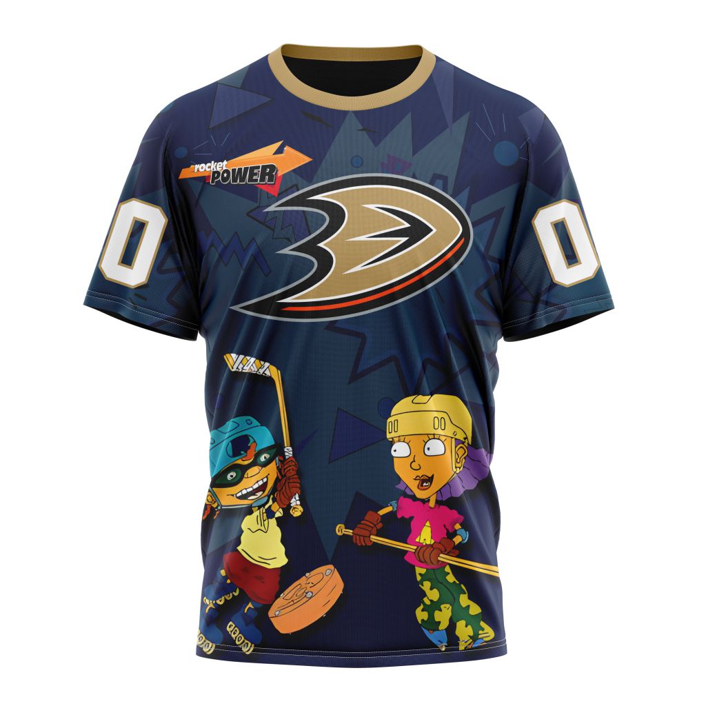 Anaheim Ducks Specialized For Rocket Power Personalized Name And Number T-Shirt Oregontrailrvpk Shirt