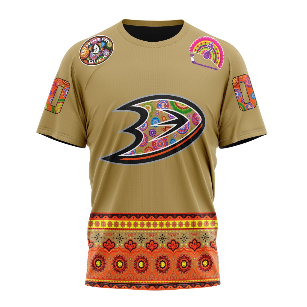 Anaheim Ducks Specialized Jersey Hockey For All Diwali Festival Personalized Name And Number T-Shirt Oregontrailrvpk Shirt
