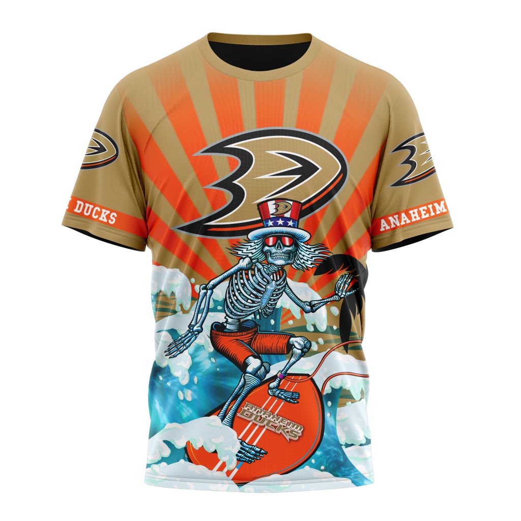 Anaheim Ducks Specialized Kits For The Grateful Dead Personalized Name And Number T-Shirt Oregontrailrvpk Shirt
