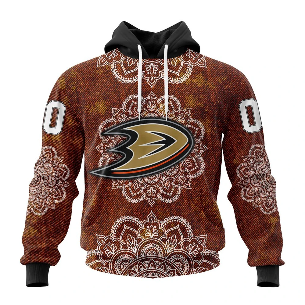 Anaheim Ducks Specialized Mandala All Over Print Hoodie Style 63585