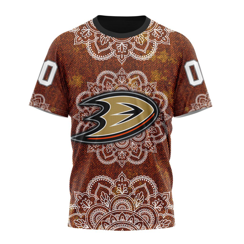 Anaheim Ducks Specialized Mandala Personalized Name And Number T-Shirt Oregontrailrvpk Shirt
