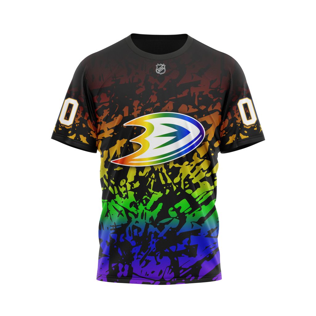 Anaheim Ducks Specialized New Pride Jersey Personalized Name And Number T-Shirt Oregontrailrvpk Shirt