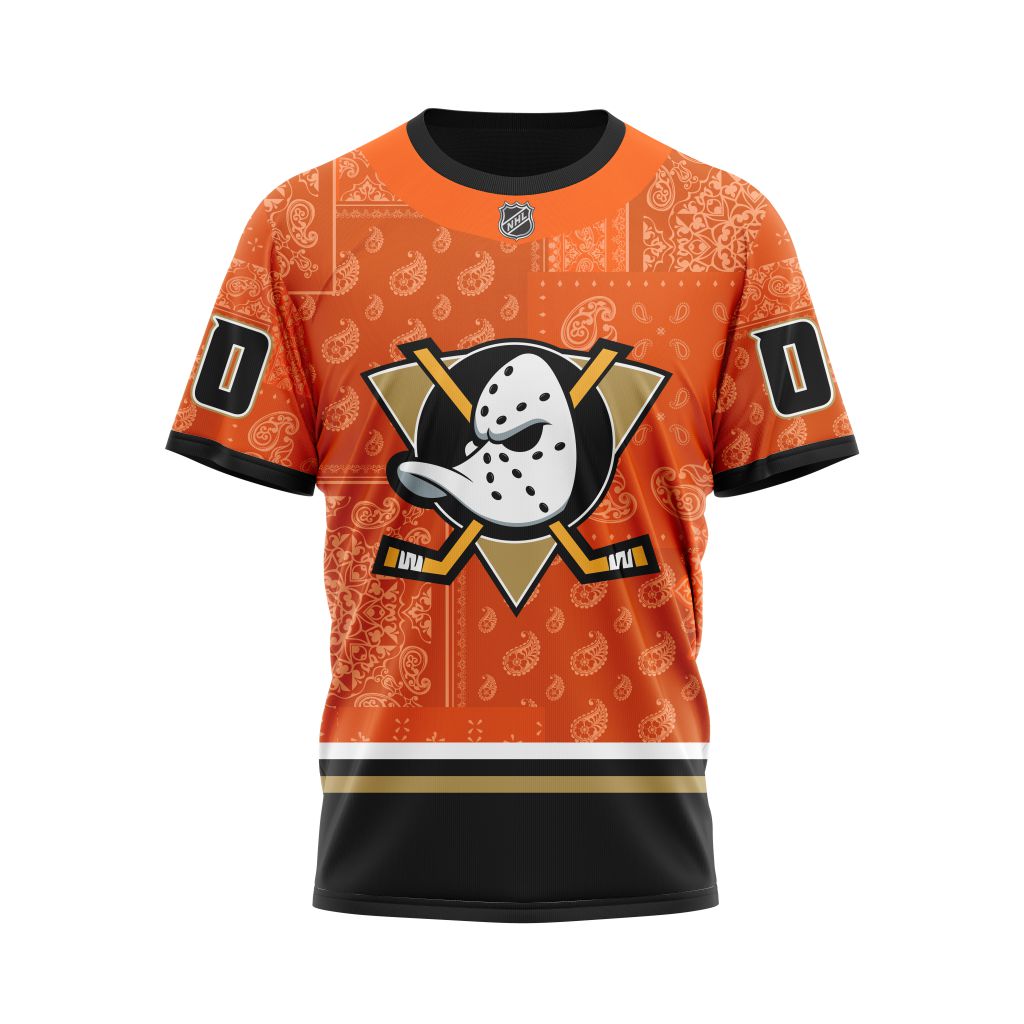 Anaheim Ducks Specialized Paisley Design Personalized Name And Number T-Shirt Oregontrailrvpk Shirt