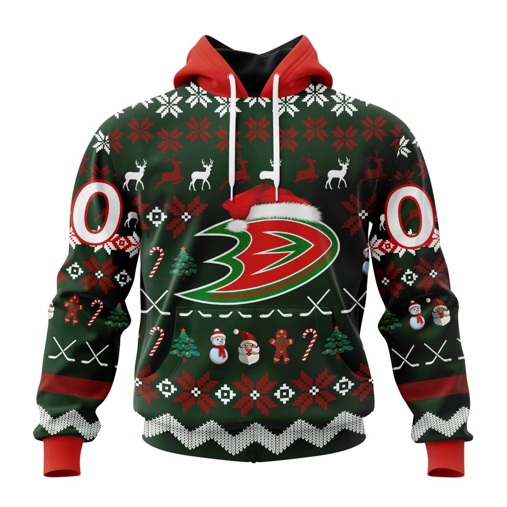Anaheim Ducks Specialized Unisex Christmas Is Coming All Over Print Hoodie Style 62114