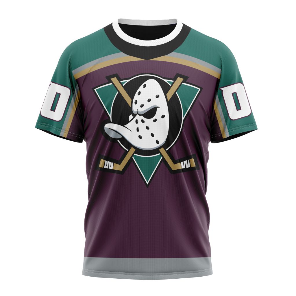Anaheim Ducks Specialized Unisex Kits With Retro Concepts Personalized Name And Number T-Shirt Oregontrailrvpk Shirt