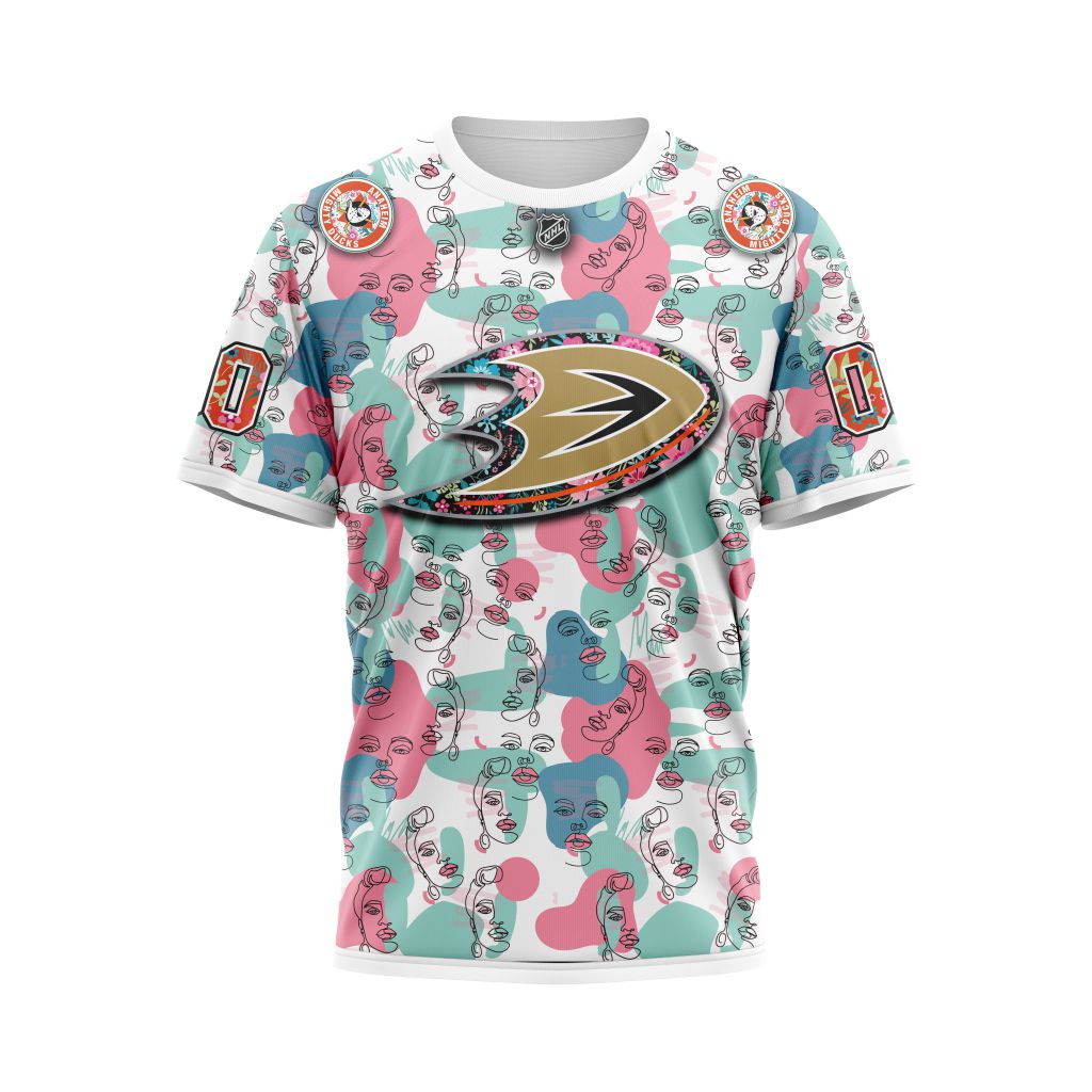 Anaheim Ducks Specialized Women ArtWork For Mother Day Personalized Name And Number T-Shirt Oregontrailrvpk Shirt