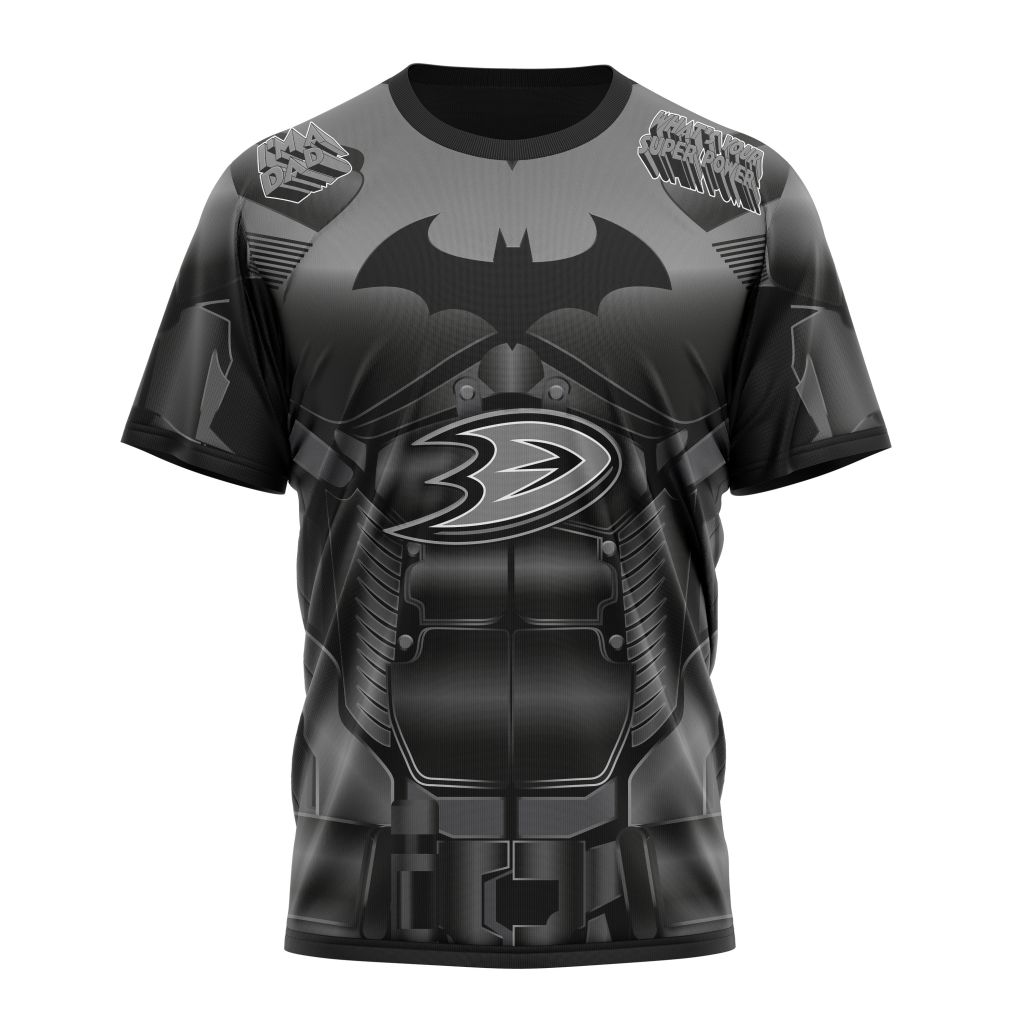Anaheim Ducks X Batman Specialized Design For Father Day Personalized Name And Number T-Shirt Oregontrailrvpk Shirt