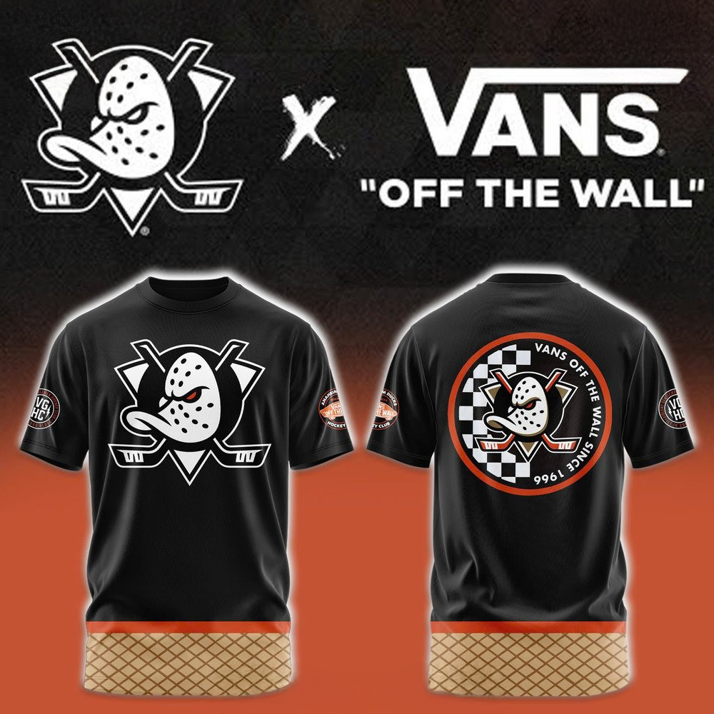 Anaheim Ducks x Vans Off The Wall Special T-Shirt Unique Gifts For Hockey Fans Oregontrailrvpk Shirt