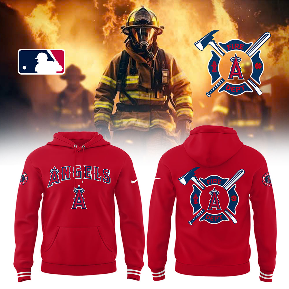 Angels x Firefighter Appreciation Night Hoodie Unique Baseball Gifts