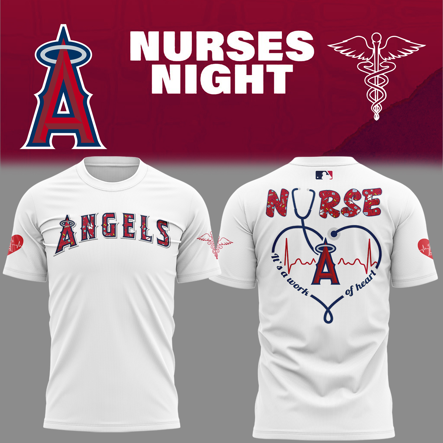 Angles Baseball Nurses Night T-Shirt For Baseball Players Best Gifts For Football Fans Oregontrailrvpk Shirt