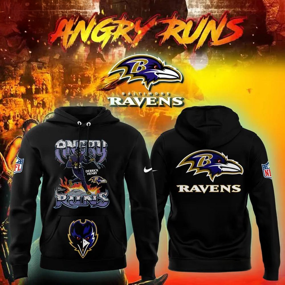 Angry Run Baltimore Ravens 2025 Hoodie Presents For Football Fans