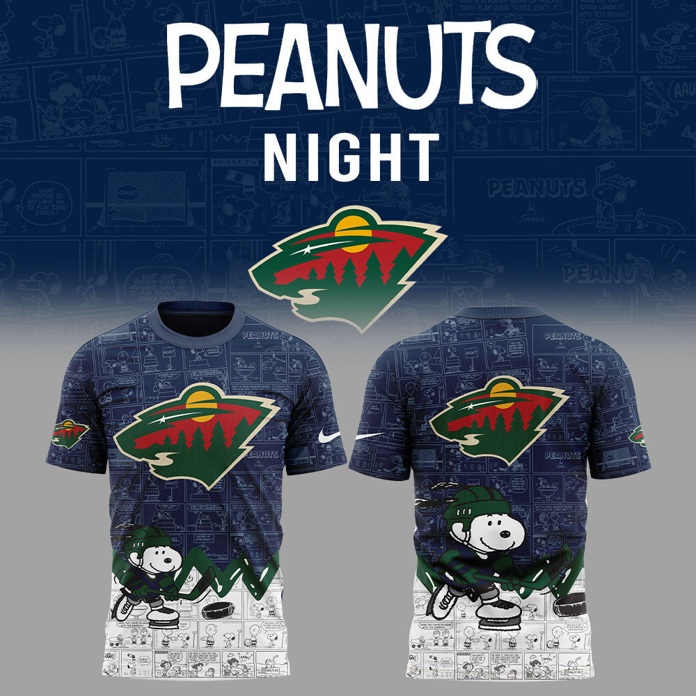 Anniversary Of Peanuts X Minnesota Wild T-Shirt For Hockey Lovers Oregontrailrvpk Shirt