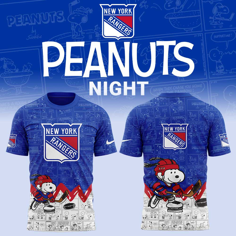 Anniversary Of Peanuts X New York Rangers T-Shirt Hockey Lovers Gifts Oregontrailrvpk Shirt