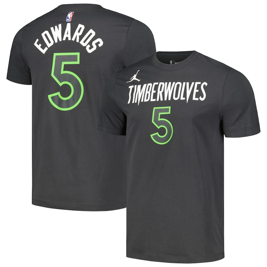 Anthony Edwards T-Shirt Minnesota Timberwolves Jordan Name & Number Shirt Oregontrailrvpk Shirt