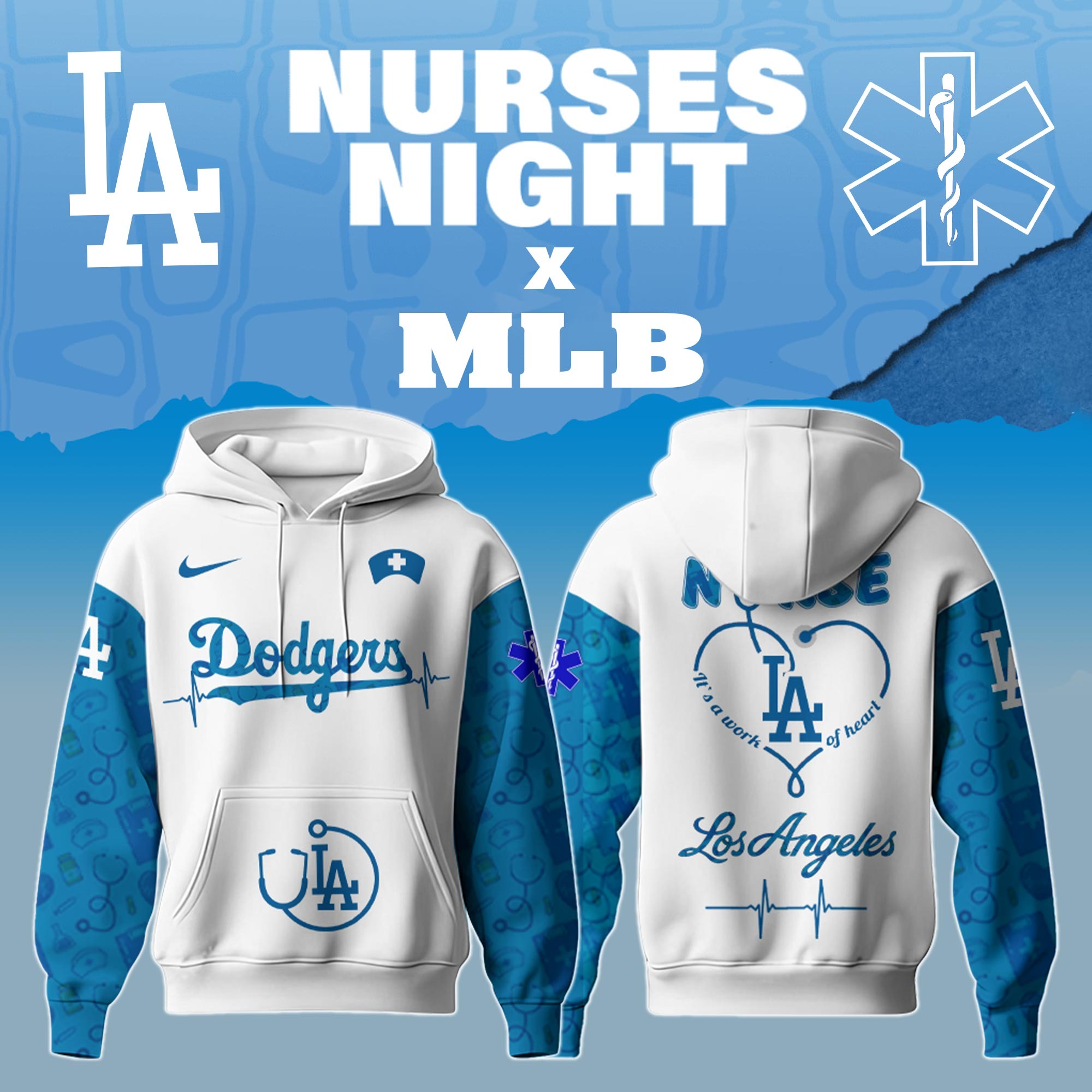 Appreciation of the Contributions of Nurses Hoodie Gift For LA Dodgers Fans